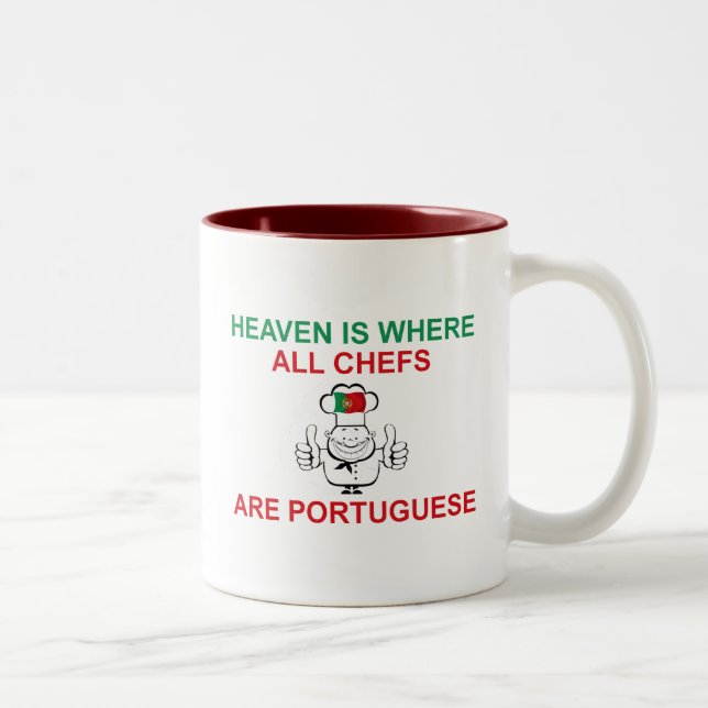 Caneca De Café Em Dois Tons Cozinheiros chefe portugueses (Direita)