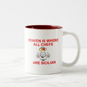 Caneca De Café Em Dois Tons Cozinheiros chefe sicilianos
