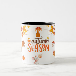 Caneca De Café Em Dois Tons Cozy Autumn Vibes Mug - Queda Café com Licença