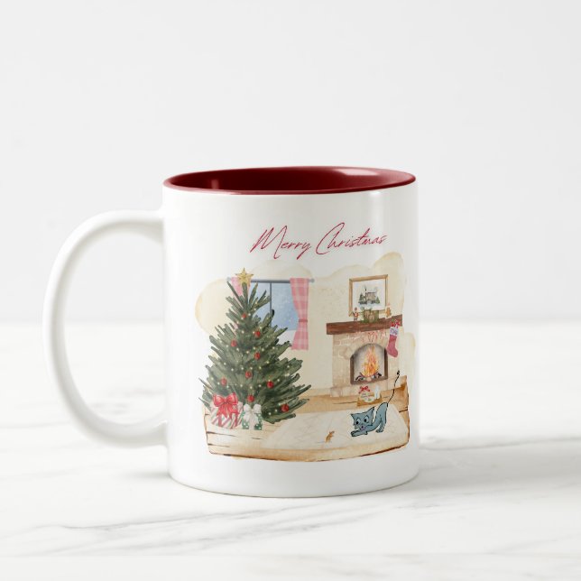 Caneca De Café Em Dois Tons Cozy Christmas Mug (Esquerda)