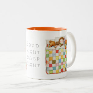Caneca De Café Em Dois Tons COZY QUILT Laranja, Mug de dois tons
