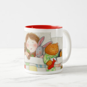 Caneca De Café Em Dois Tons COZY QUILT Red - Caneca de dois tons