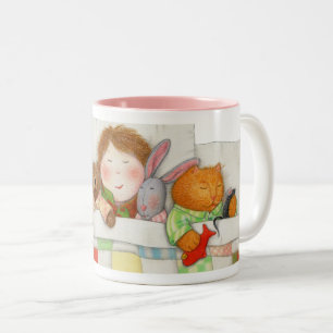 Caneca De Café Em Dois Tons COZY QUILT Rosa - Caneca de dois tons