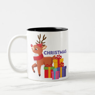 Caneca De Café Em Dois Tons Cozy Up with Christmas Joy