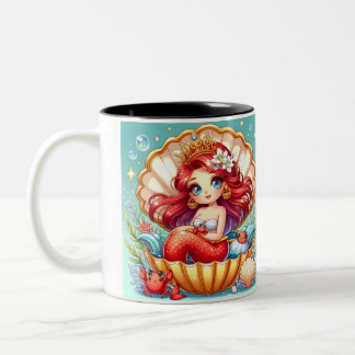 Caneca De Café Em Dois Tons Crab Royalty em Coral Cove Mug