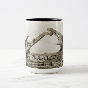 CANECA DE CAFÉ EM DOIS TONS CRANE SHOVEL MUG PRECOCE DE ENGENHARIA DO NORTE