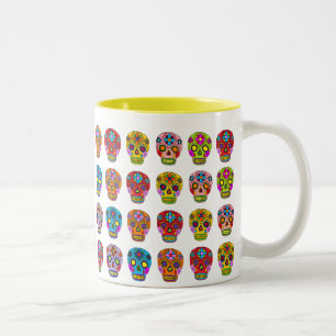 Caneca De Café Em Dois Tons Crânio
