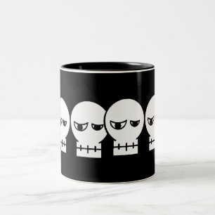 Caneca De Café Em Dois Tons Crânio