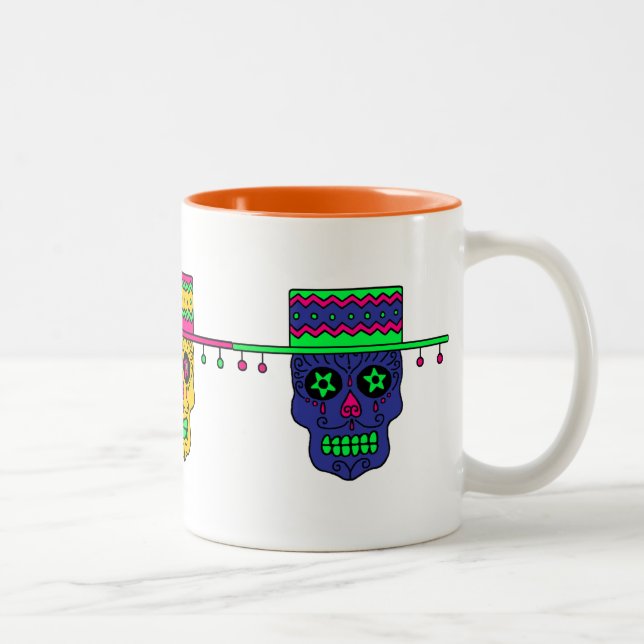 Caneca De Café Em Dois Tons Cranio de Açúcar Gaucho (Direita)