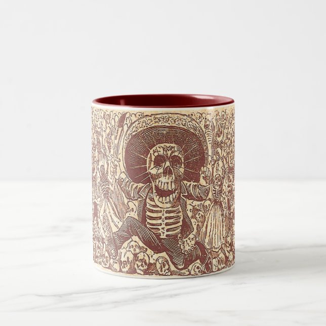 Caneca De Café Em Dois Tons Crânio de Oaxaca, La Calavera Oaxaqueña (Centro)