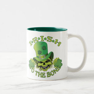 Caneca De Café Em Dois Tons Crânio Irlandês
