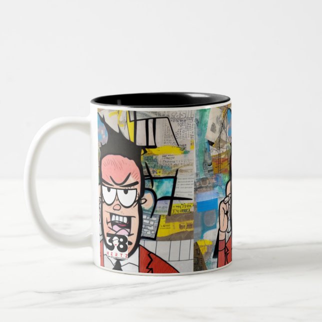 Caneca De Café Em Dois Tons Cranky Man (Esquerda)