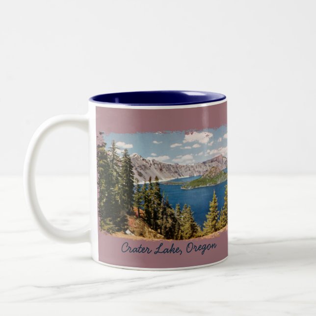 Caneca De Café Em Dois Tons Crater Lake Oregon Café Mug (Esquerda)