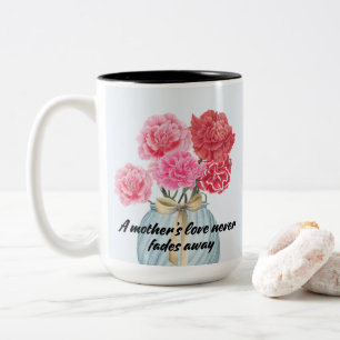 Caneca De Café Em Dois Tons Cravagem Elegante Para Mamãe Mug