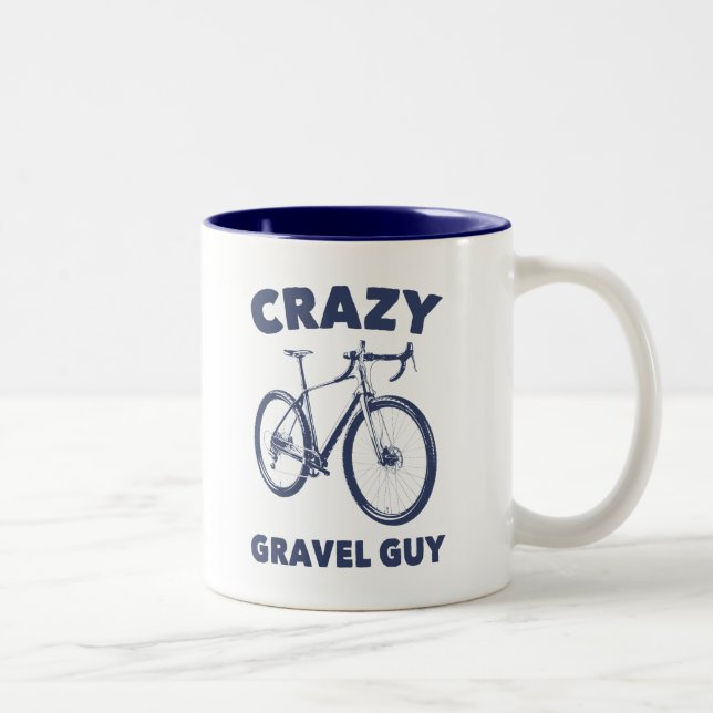 Caneca De Café Em Dois Tons Crazy Gravel Cara Cycling (Direita)