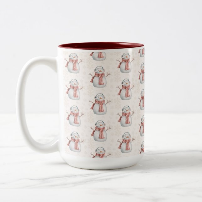 Caneca De Café Em Dois Tons Creamy Snowman (Esquerda)