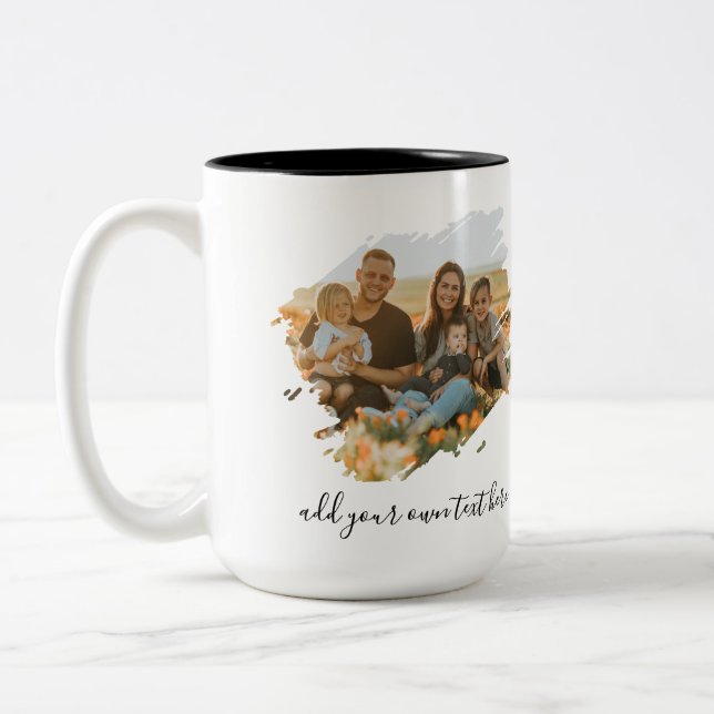 Caneca De Café Em Dois Tons Create Your Own 2 Photo (Esquerda)