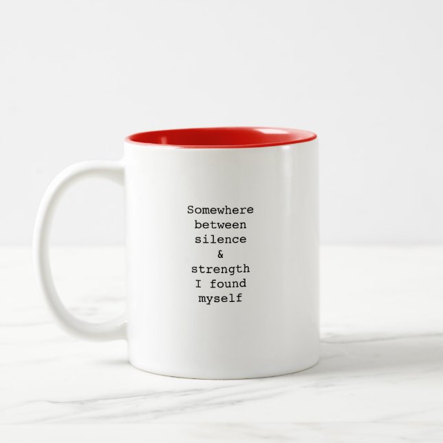 Caneca De Café Em Dois Tons Create Your Own Custom Quote Coffee Mug (Esquerda)