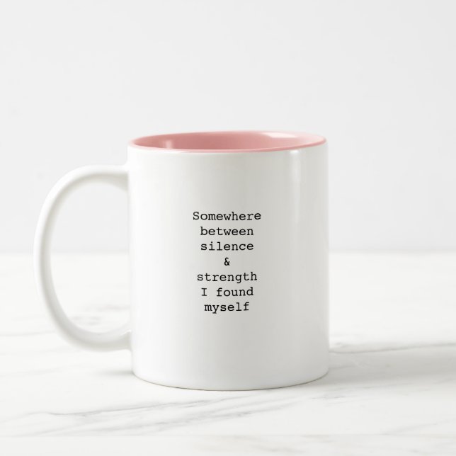 Caneca De Café Em Dois Tons Create Your Own Custom Quote Coffee Mug (Esquerda)