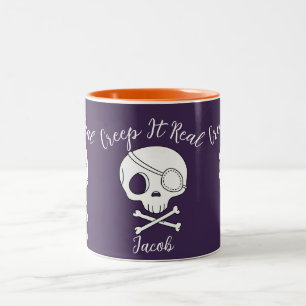 Caneca De Café Em Dois Tons Creep It Real Halloween mimado