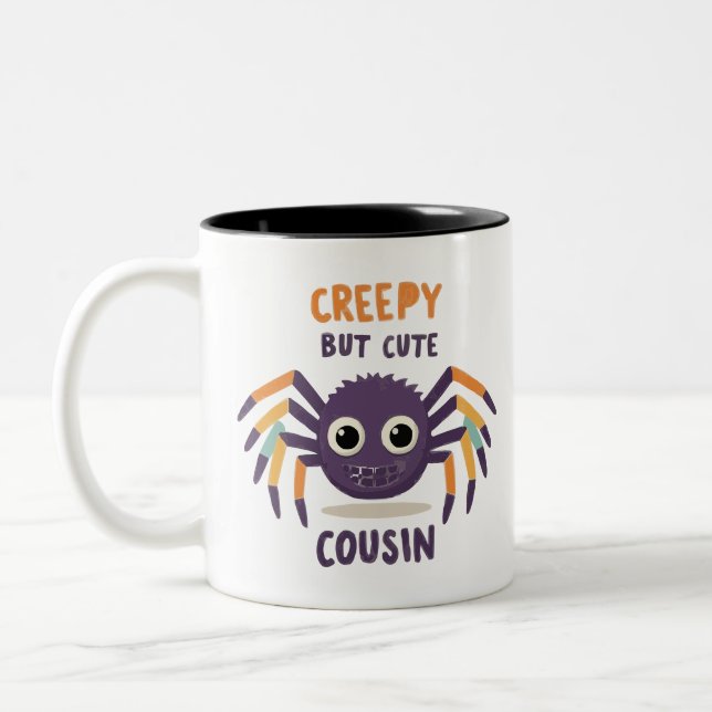Caneca De Café Em Dois Tons Creepy Cute Cousin Mug (Esquerda)