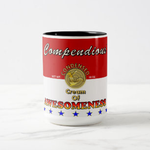Caneca De Café Em Dois Tons Creme condensado da lata da sopa de Awesomeness