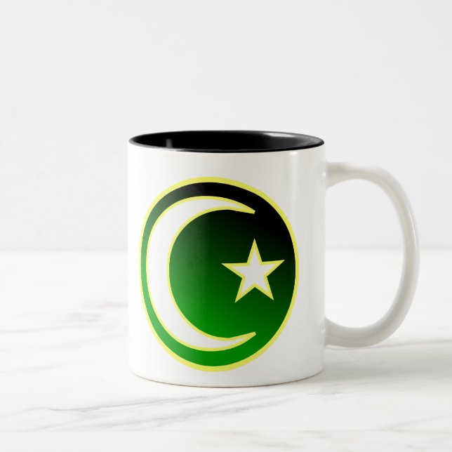 Caneca De Café Em Dois Tons Crescente & estrela do Islão (Direita)