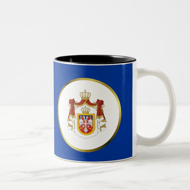 Caneca De Café Em Dois Tons Crest Mug Real Sérvio (Direita)
