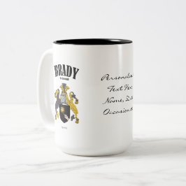 Caneca De Café Em Dois Tons Crest, Tradução e Significado da Família Brady