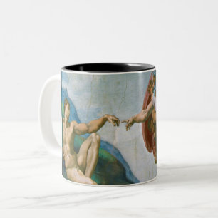 Caneca De Café Em Dois Tons Criação de Adam - Michelangelo 1475 - 1564