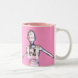 Caneca De Café Em Dois Tons criada robótica