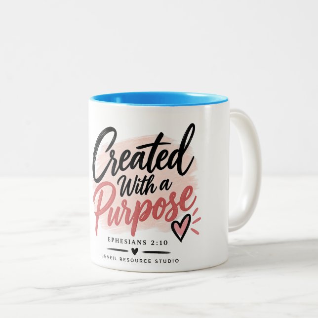 Caneca De Café Em Dois Tons Criado Com um Propósito (Frente Esquerda)