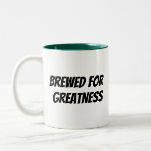Caneca De Café Em Dois Tons "Criado para a grandeza"
