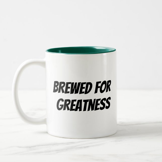 Caneca De Café Em Dois Tons "Criado para a grandeza" (Esquerda)