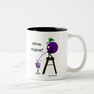 Caneca De Café Em Dois Tons Criador de vinho!-Caneca