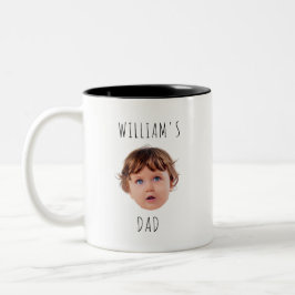 Caneca De Café Em Dois Tons Criança Personalizada Moderna Com Imagem De Bebê, 