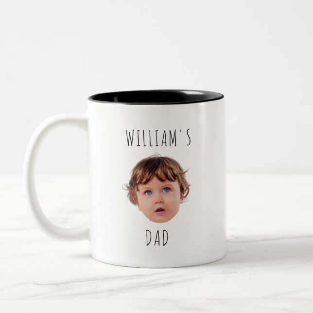 Caneca De Café Em Dois Tons Criança Personalizada Moderna Com Imagem De Bebê,  (Esquerda)