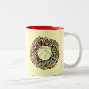 Caneca De Café Em Dois Tons Crianças do mundo