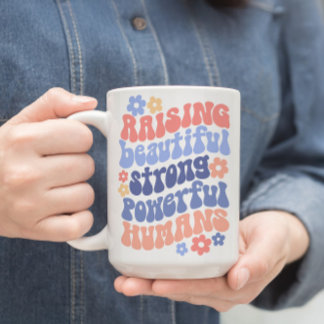 Caneca De Café Em Dois Tons Crianças Fortes E Poderosas Mãe Mug