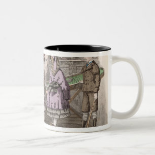 Caneca De Café Em Dois Tons Crianças no jogo