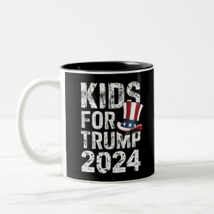 Caneca De Café Em Dois Tons Crianças Para Trump EUA Eleição 2024