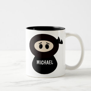 Caneca De Café Em Dois Tons Crianças Personalizadas Ninja Mug