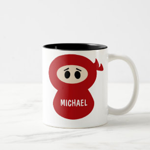 Caneca De Café Em Dois Tons Crianças Personalizadas Ninja Mug