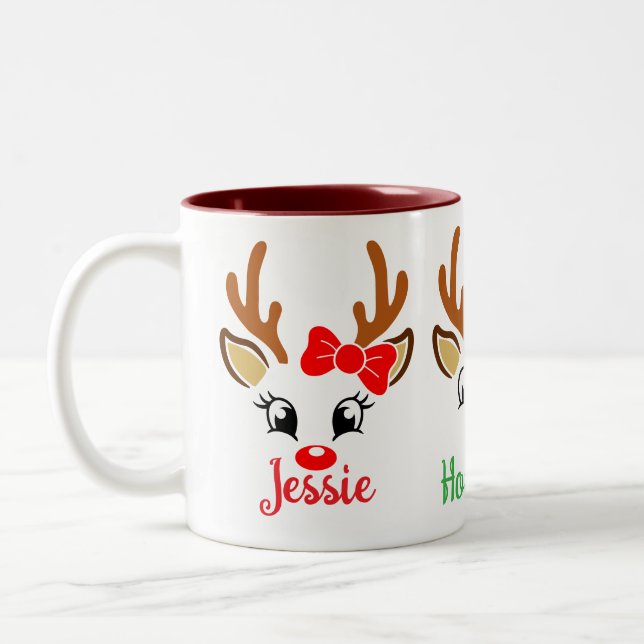 Caneca De Café Em Dois Tons Crianças personalizam cacau quente (Esquerda)