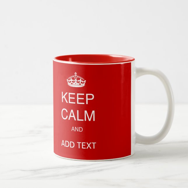 Caneca De Café Em Dois Tons Criar o próprio vermelho Manter a copa Calma model (Direita)