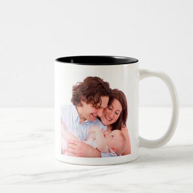 Caneca De Café Em Dois Tons Criar sua própria foto personalizada (Direita)