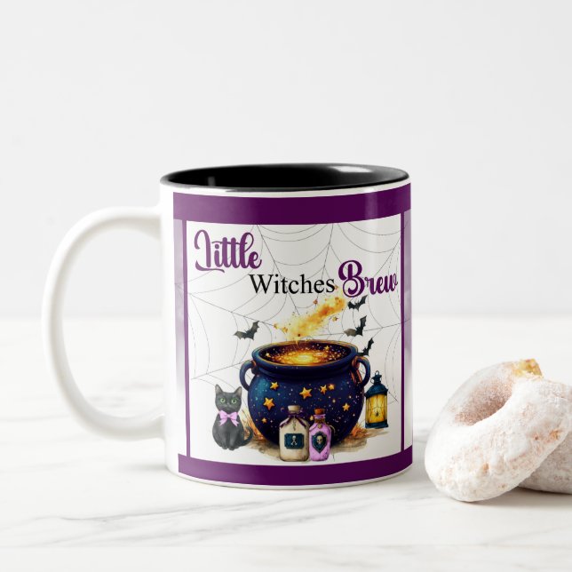 Caneca De Café Em Dois Tons Criar Um Bebê (Com Donut)