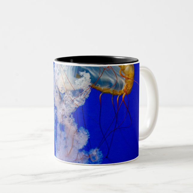 Caneca De Café Em Dois Tons Criaturas do Mar (Frente Esquerda)