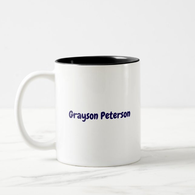 Caneca De Café Em Dois Tons Crie o seu próprio de 11oz  (Esquerda)