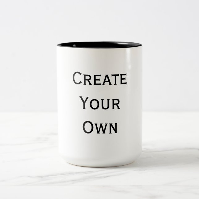 Caneca De Café Em Dois Tons Crie seu (Centro)